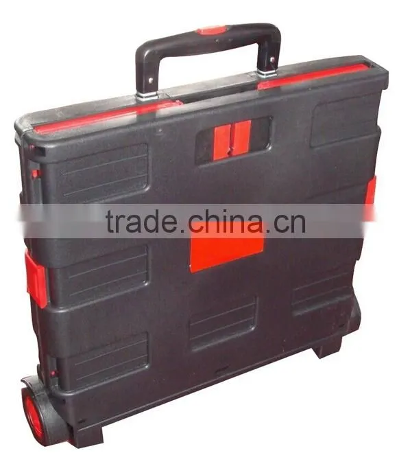Plastic Folding Shopping Carts with Wheels for Seniors Shopping Trolley