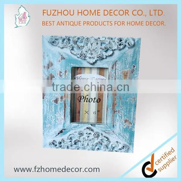 2016 new arrival wholesale Resin Photo Picture Frame with vintage rese flower decor