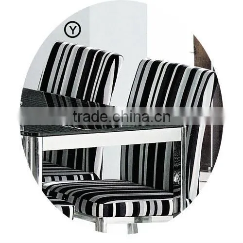 LH-023Y Chrome steel dining chair / leather dining chair