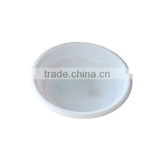 Round small plastic plate