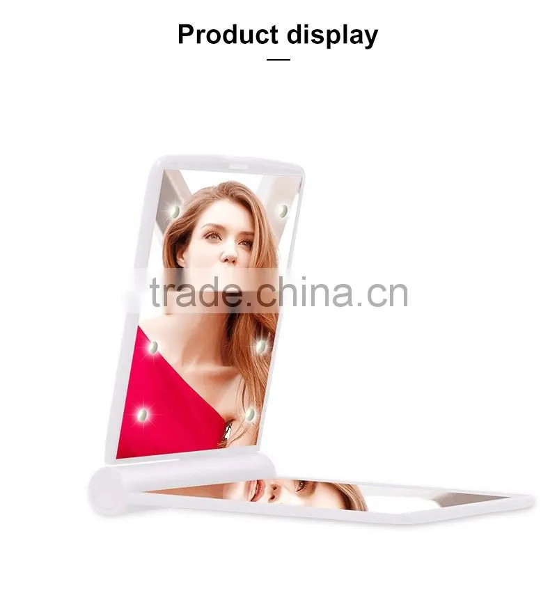 OEM makeup mirror, pocket mirror with led light with cheap price