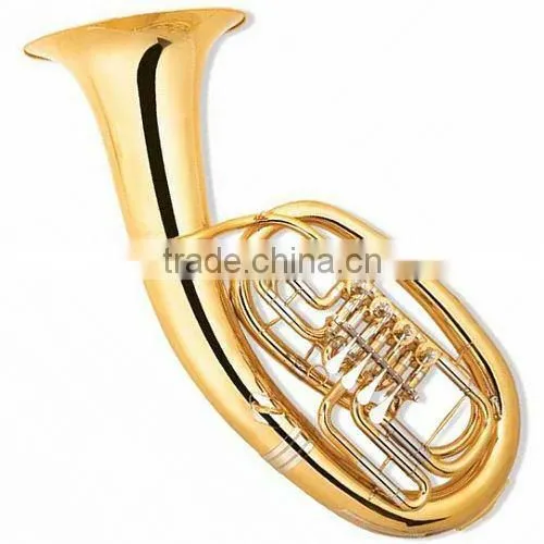 Gold lacquer cupronickel silde 4 -key piston valve Euphonium