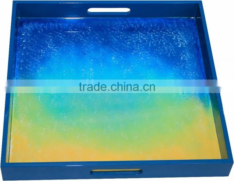 Square lacquered serving tray