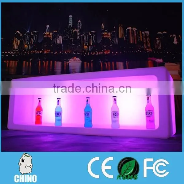 Led illuminated PE Plastic Bucket plastic ice buckets with lids battery