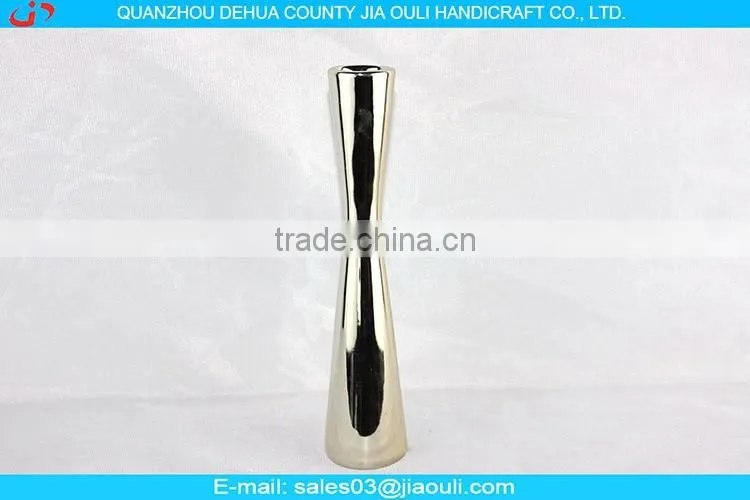 Gold plating small ceramic flower vase