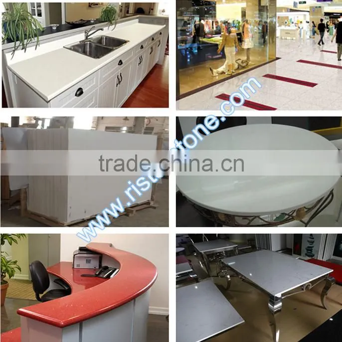 Artificial stone crystal blue quartz slabs