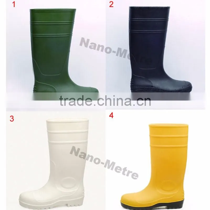 NMSAFETY high cut pvc rain boots/gum boots/cheap white rain boots