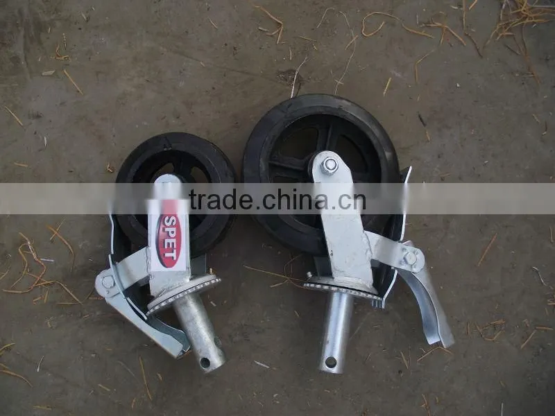 Rubber Ajustable Castor Wheel For Scaffolding