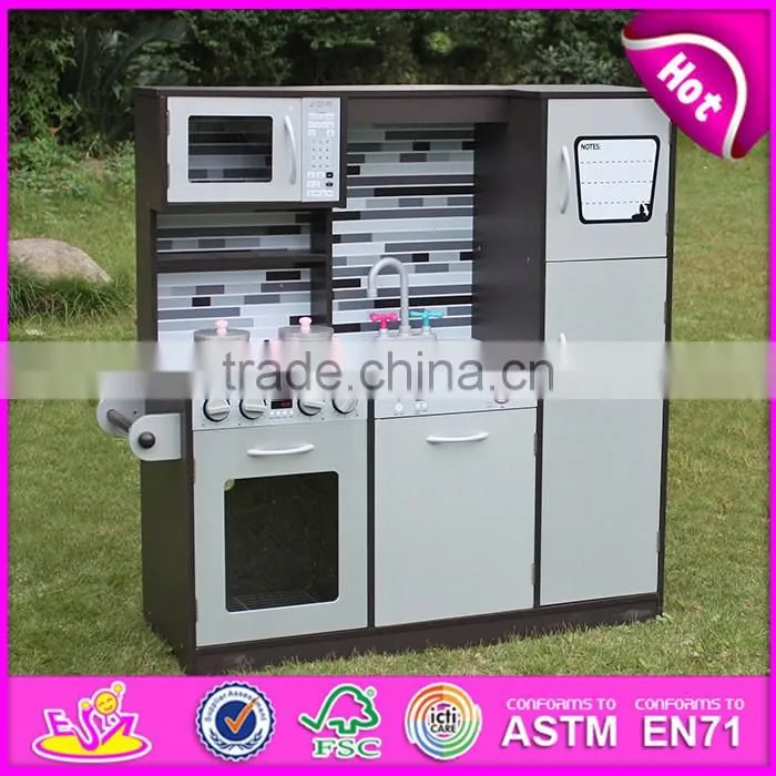 2017 High quality kids wooden pretend play kitchen,popular pretend play kitchen, children toy pretend play kitchen W10C214