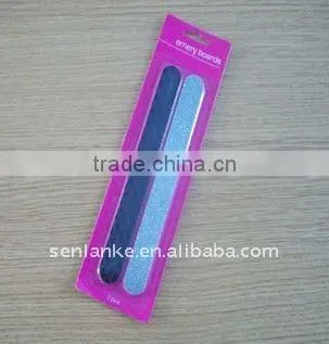 black and silvery shinning stripe nail file