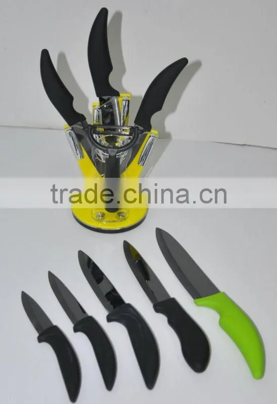 black ceramic blade knife and acrylic knife holder
