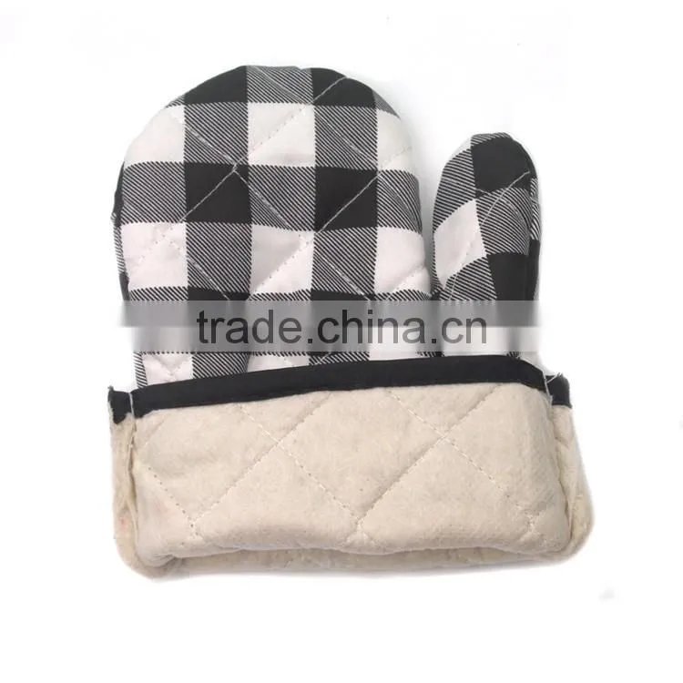 Cotton material bbq nomex oven gloves for kitchen cooking