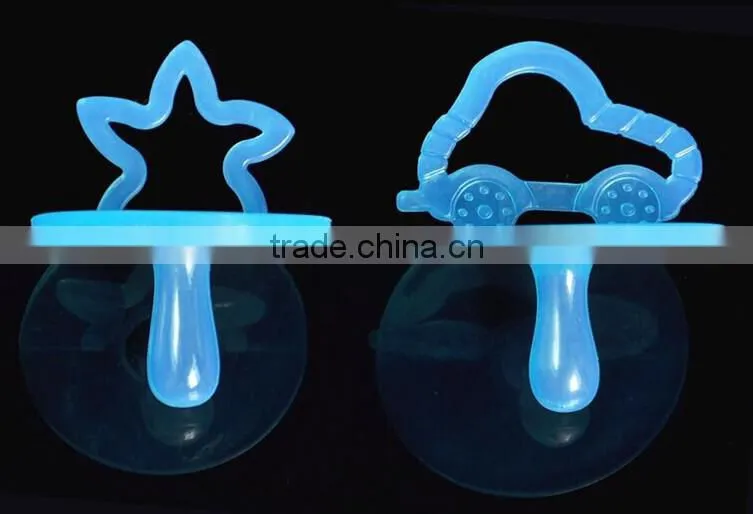 Funny bpa free charming silicone baby pacifier/soother