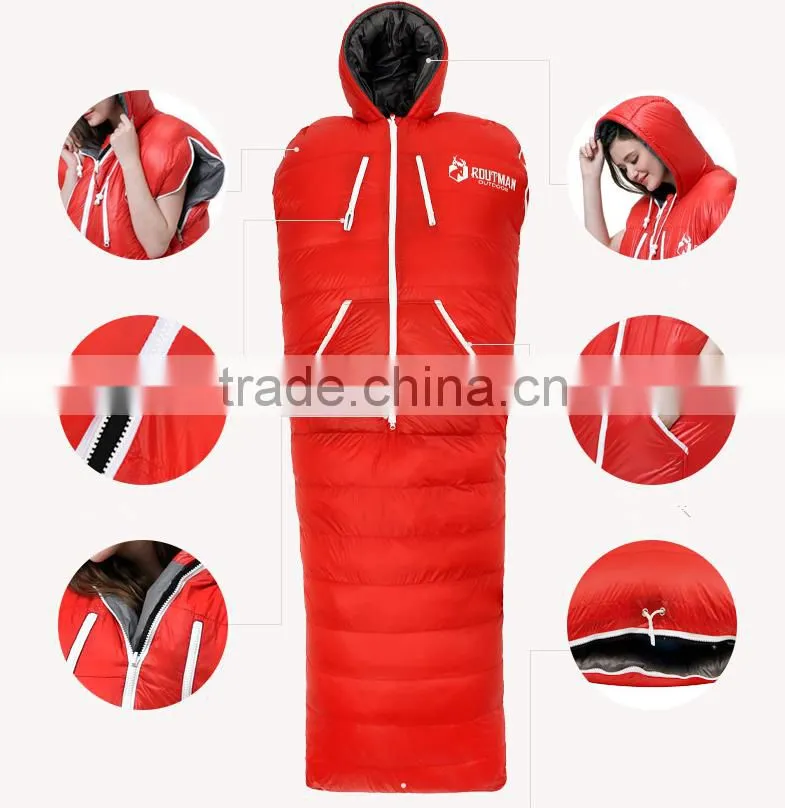 Wholesale Customized Duck Down Wearable Sleeping Bag