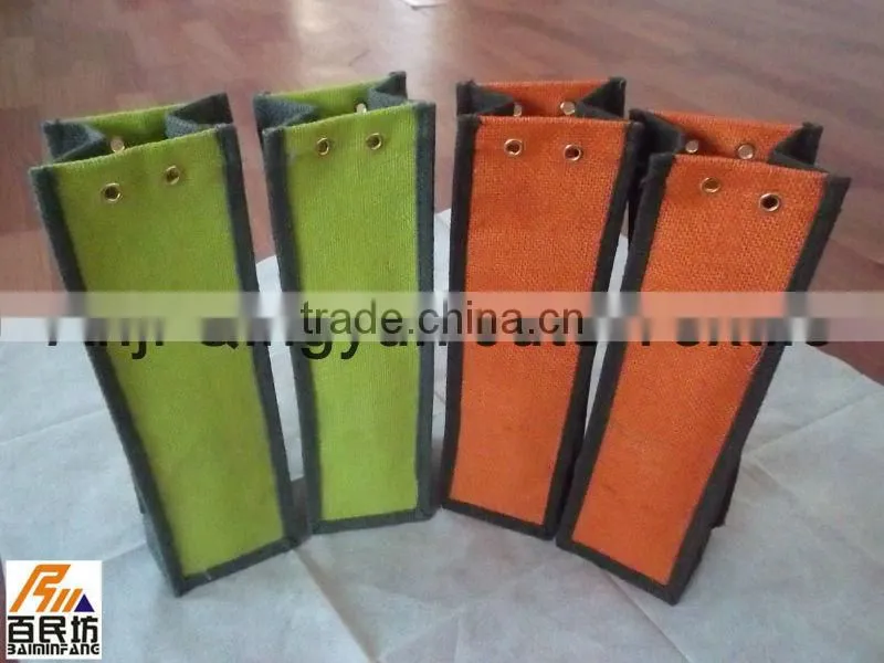 waterproof jute bag10*10*35cm red color 100% jute made in China
