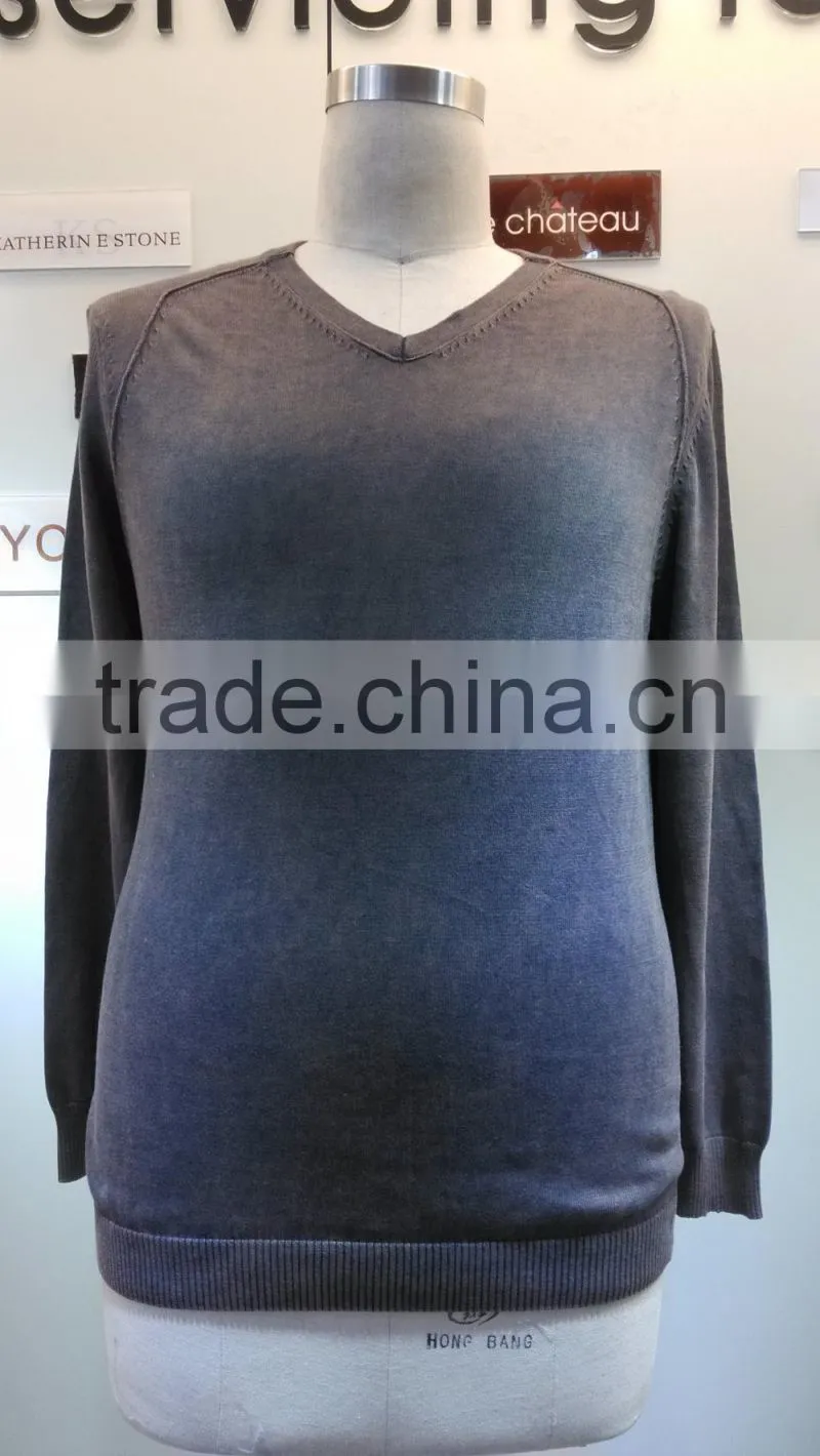 2015 new fashion men's dress in 12GG pullover