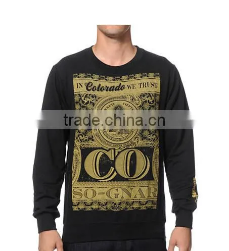 Men Custom Printing Crew Neck Wholesale Cotton Sweatshirt