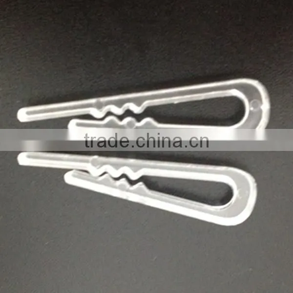 High Quality Transparent PS Plastic Shirt Packaging Clips For Clothes