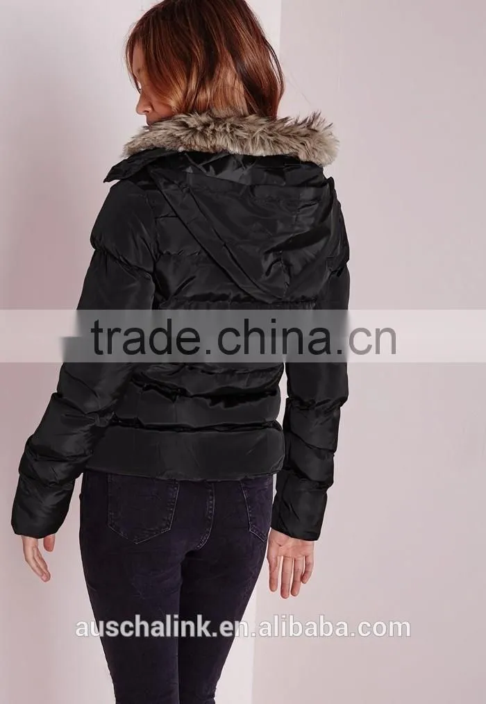 most popular chinese style women black padded jacket