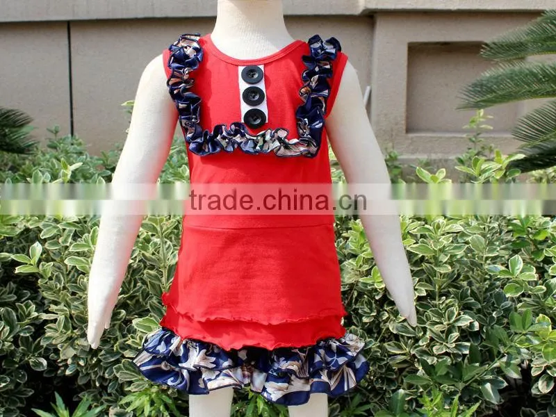 Wholesale Red Baby Cotton Night Suits With Button Decoration