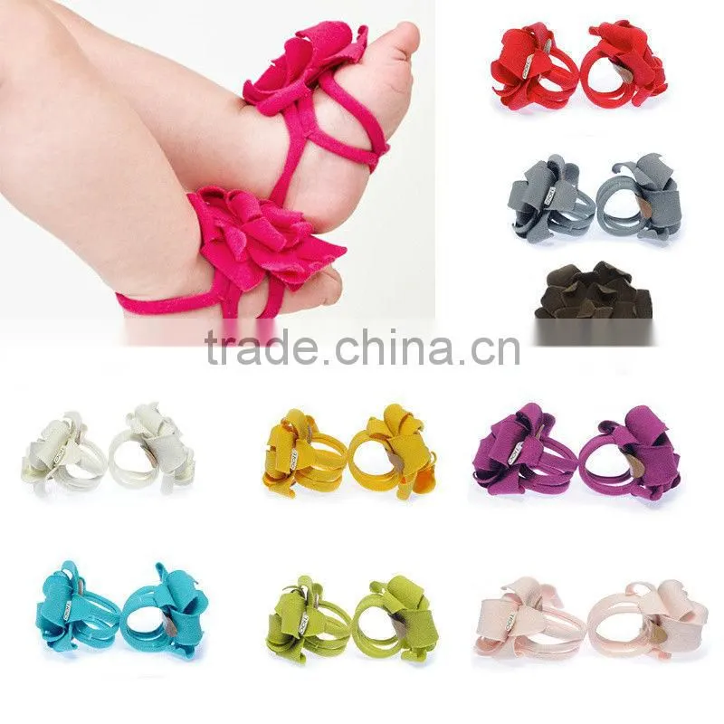 New Arrival !! Barefoot Socks Sandals Shoes Flowers Feet Toes Baby Blooms