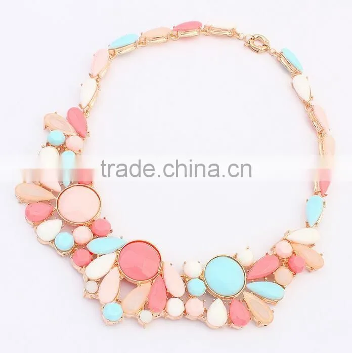 F20032N New Style Diamond Metal Jewelry Chain Necklace