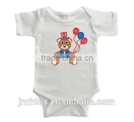100% soft cotton baby sweat romper printing for kids