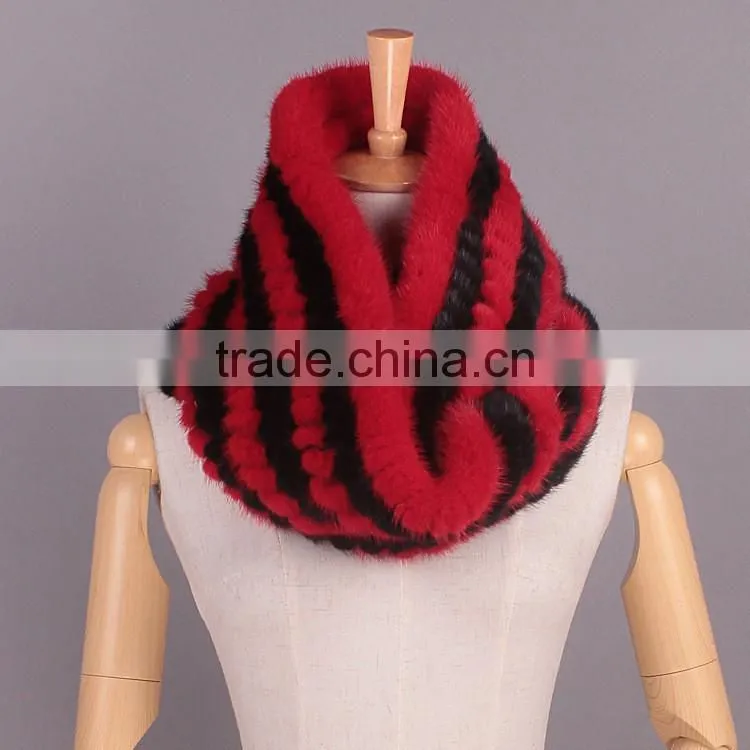 New design fashion neckwear Fur Knit Scarf neck scarf women
