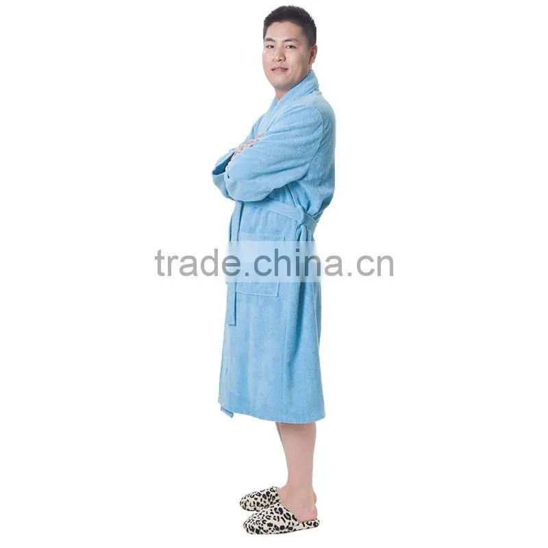 Mens luxury cotton terry bathrobe