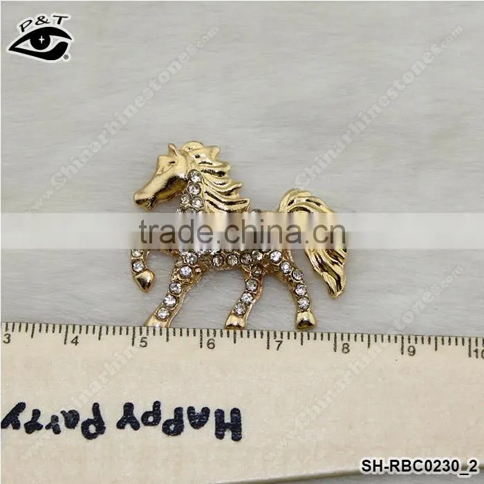 Horse Shaped Rhinestone brooch pin Cute Animal Design rhinestone brooch pins for clothing decoration