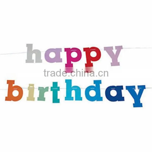 HAPPY BIRTHDAY Colorful Garland sign Banner Party Favor Decoration