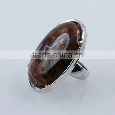Imitation gemstone alloy ring
