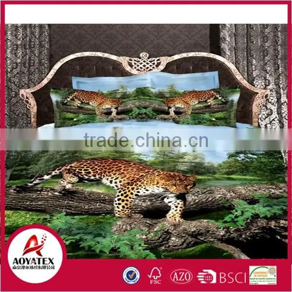 2016 new style 13372 60*40s reactive printed 3D animal bedding sets