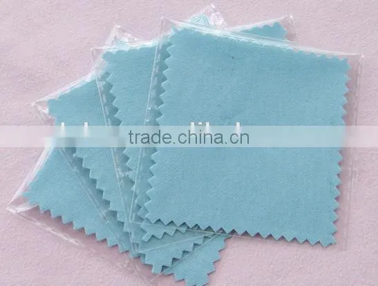 Jewelry Silver Cleaning Polishing Cloth Flannel Fabric Cloth with Polybag Individually