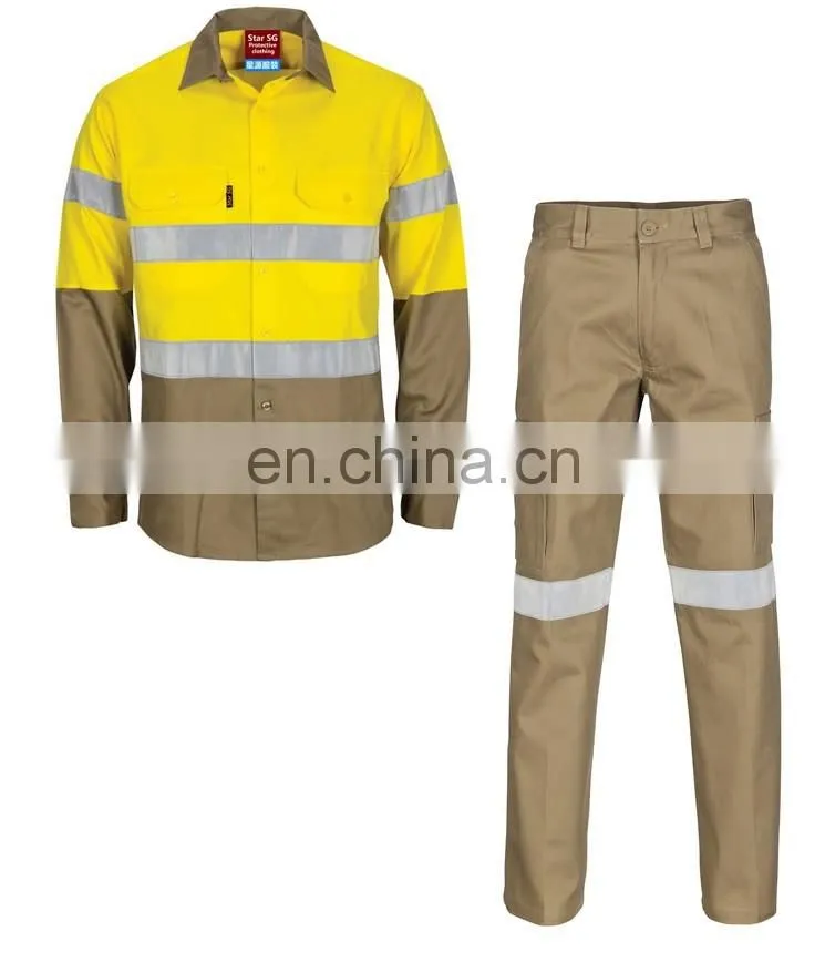 Cheap Classic 100%Cottonr safety Work uniforms construction workwear