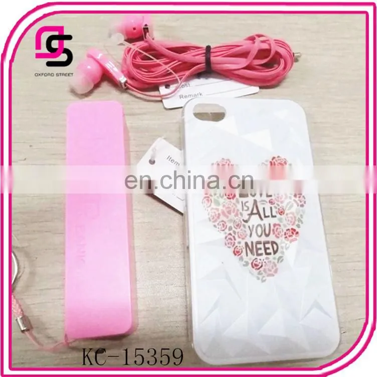 Phone case with power bank set for 2014 with love design