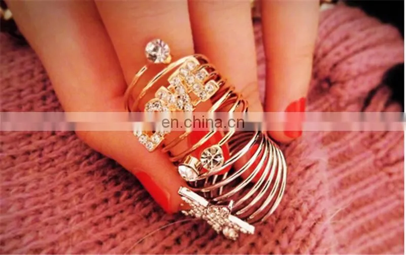 Women Stainless Steel Wholesale american diamond jewellery Gold Filled Rings with Luxury Jewelry