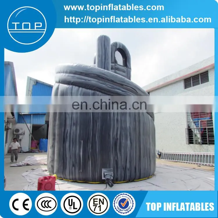 Factory supply giant gray tattoo inflatable water slide for adult and kids
