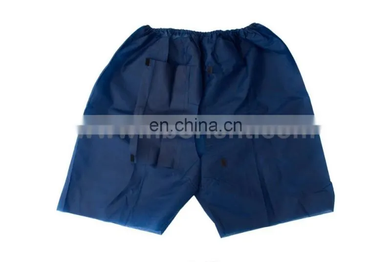 Medical disposableblue white PP nonwoven shorts