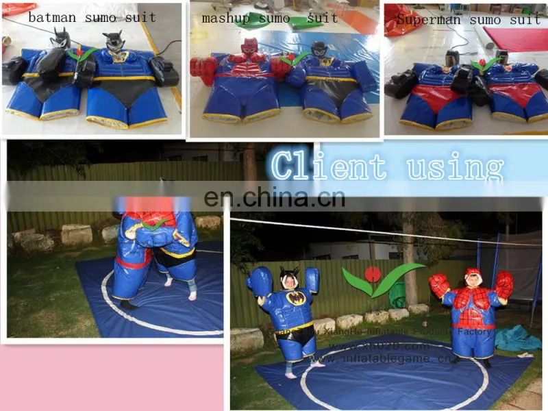 New arrived Clown figure PVC Tarpaulin not inflatable family Sumo suit