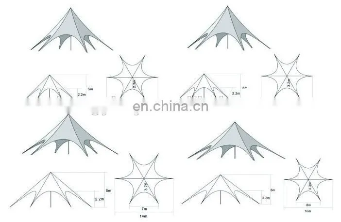 Hot Sale Outdoor Aluminum Star Tent / Star Shelter/Shade Tent for Advertising