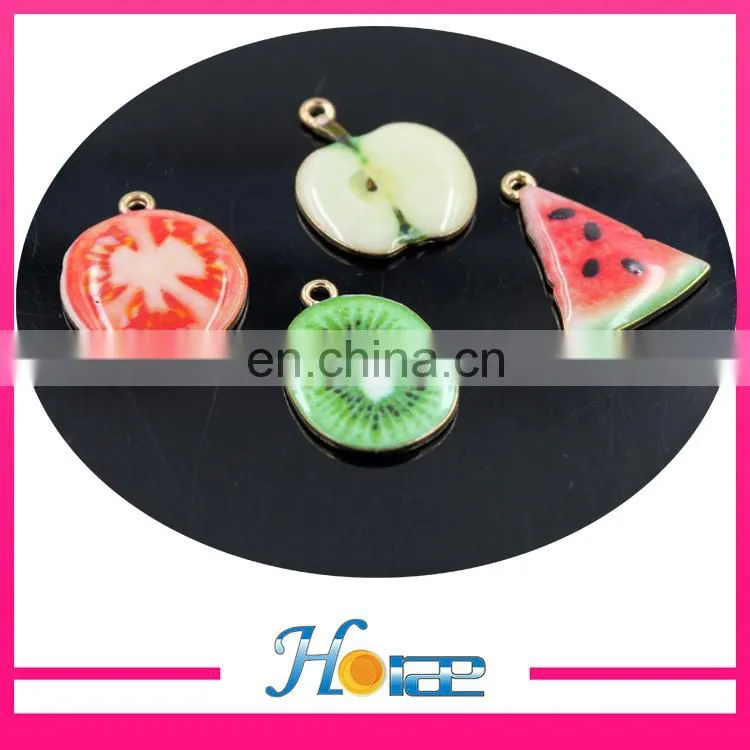 Fashion fruit charm pendant fruit shape enamel pendant for decoration