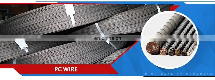 4mm 4.8mm 5mm 6mm 7mm 8mm high tensioned spiral surface Low Relaxation 1860mpa pc steel wire