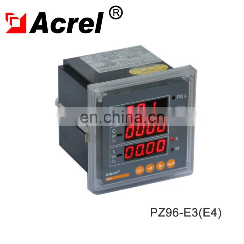 96*96 network multifunction power meter, power Analyzer Modbus Hight Quality,0.5S, CE approved, 63rd harmonic current