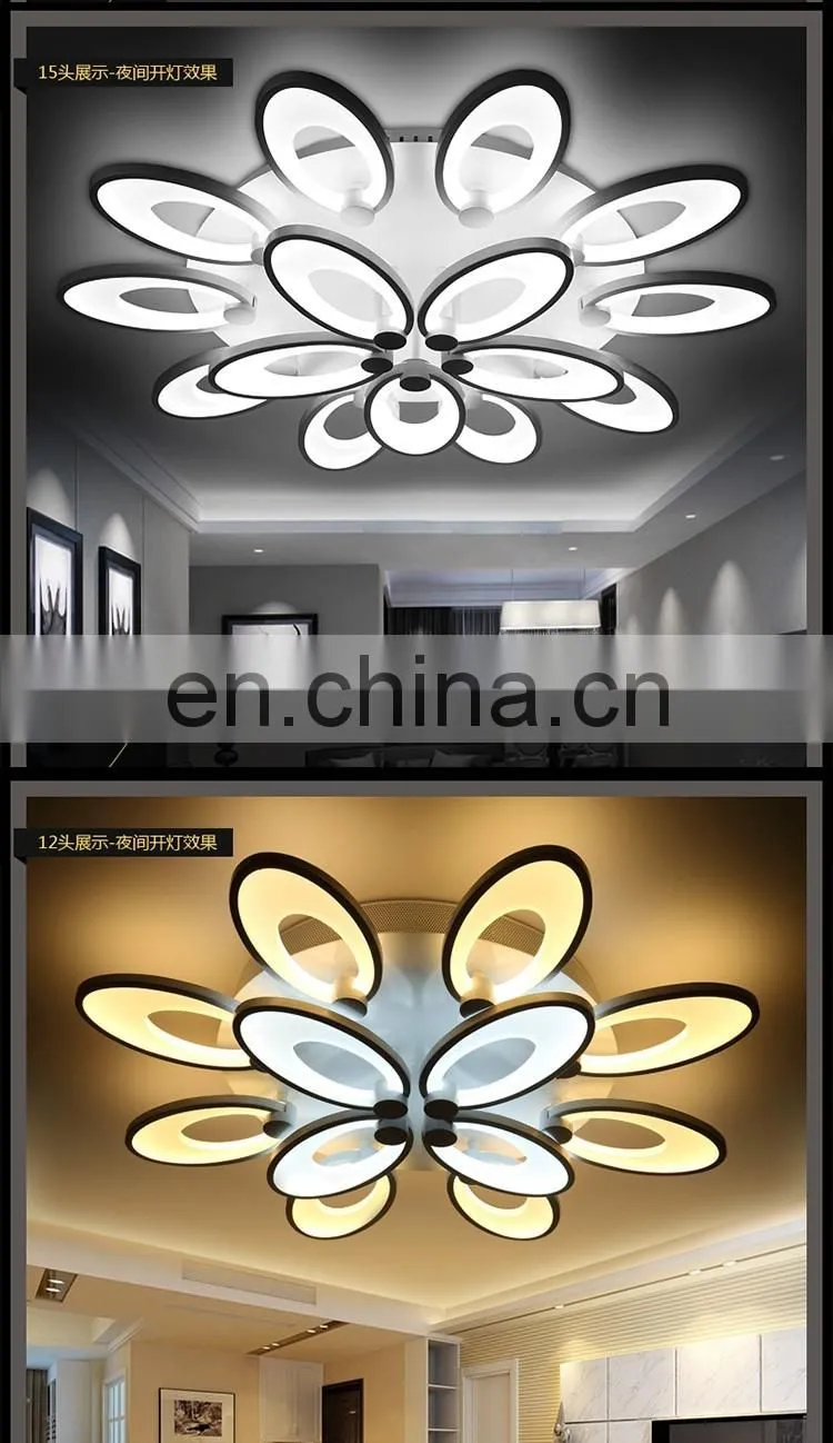 Hot sale creative dimmable color change modern chandeliers pendant light LED ceiling lamp