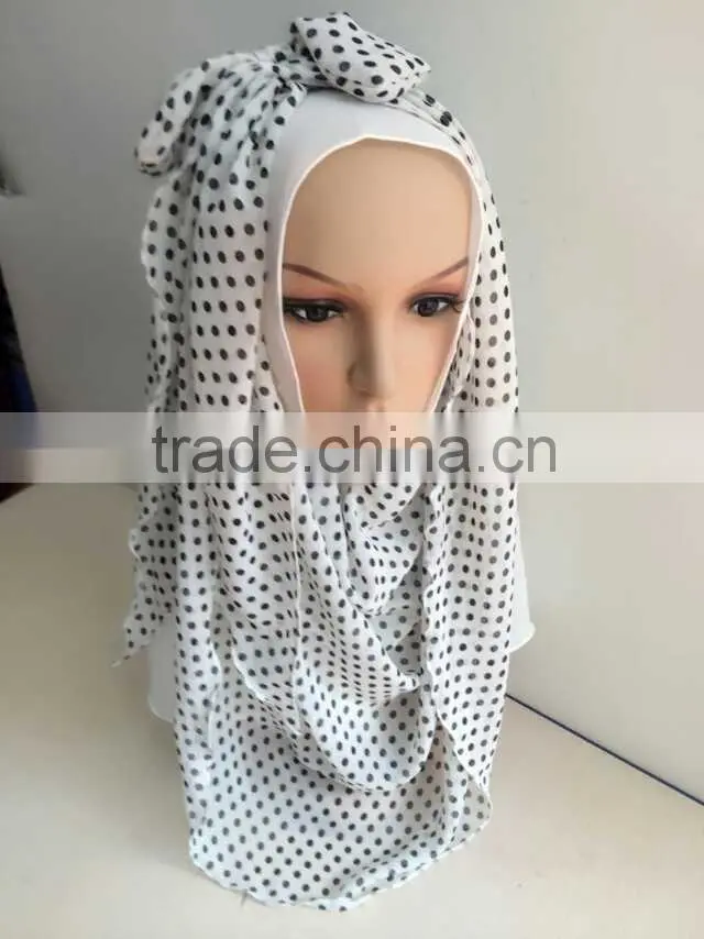 Latest design Fashion muslim long scarf one set chiffon HIJAB