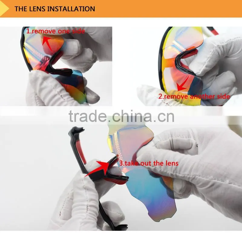 2015 hot style sport sunglasses high profile runners cycling sunglasses with boxed