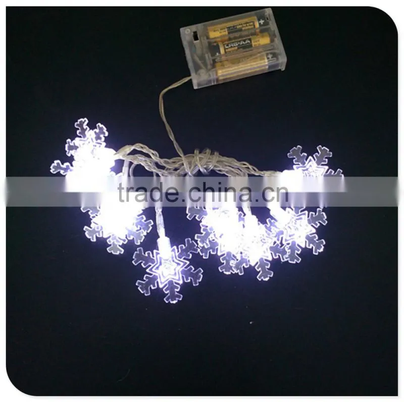 fancy white battery snowflake christmas lights