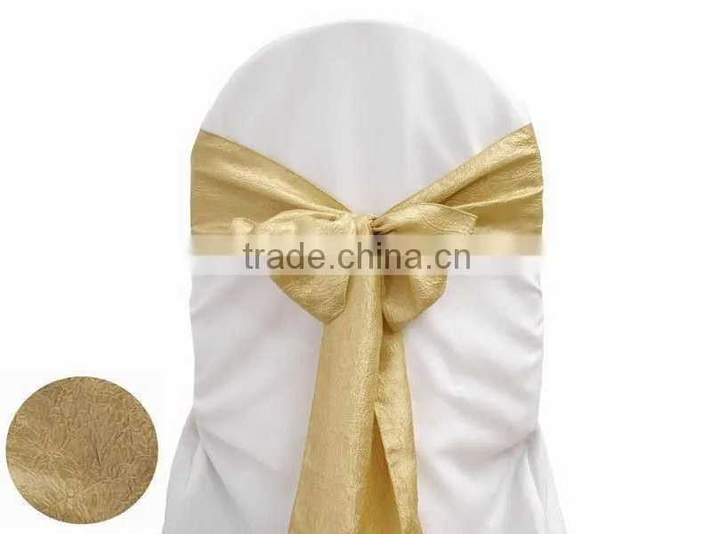 Satin Ruffle Chair Sash For Wedding and Banquet