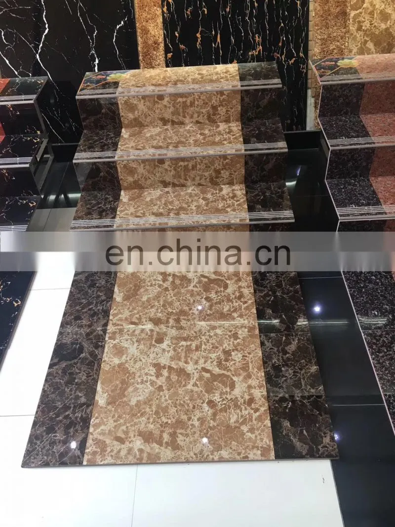 Marble Glazed Finish Stair Tiles,Ceramic Anti Slip Stepping Stairs Flooring Tiles